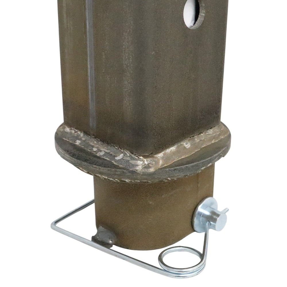 Shocker 40K Gooseneck 4.5in Stem with Wallace Forge 3in Coupler - Raw