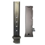 Shocker Square Gooseneck Outer Sleeve & Inner Tube Stem with Wallace Coupler (Shown Apart)