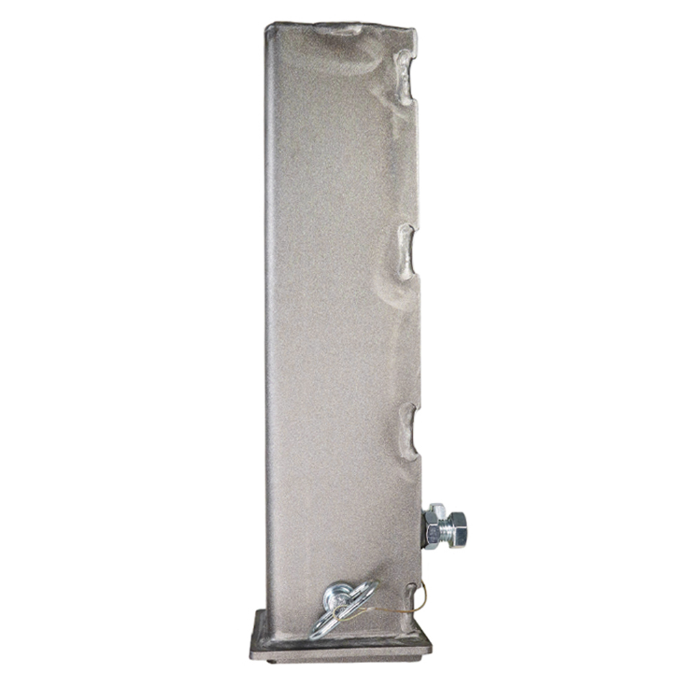 Side View - Square Stem Sleeve with Straight Pins Holes - Raw Finish