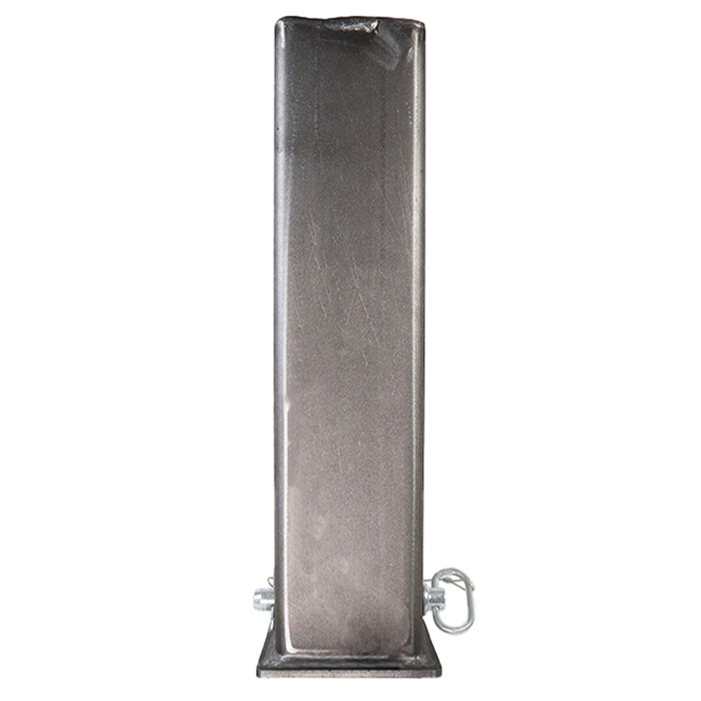 Front View - Square Stem Sleeve with Straight Pins Holes - Raw Finish