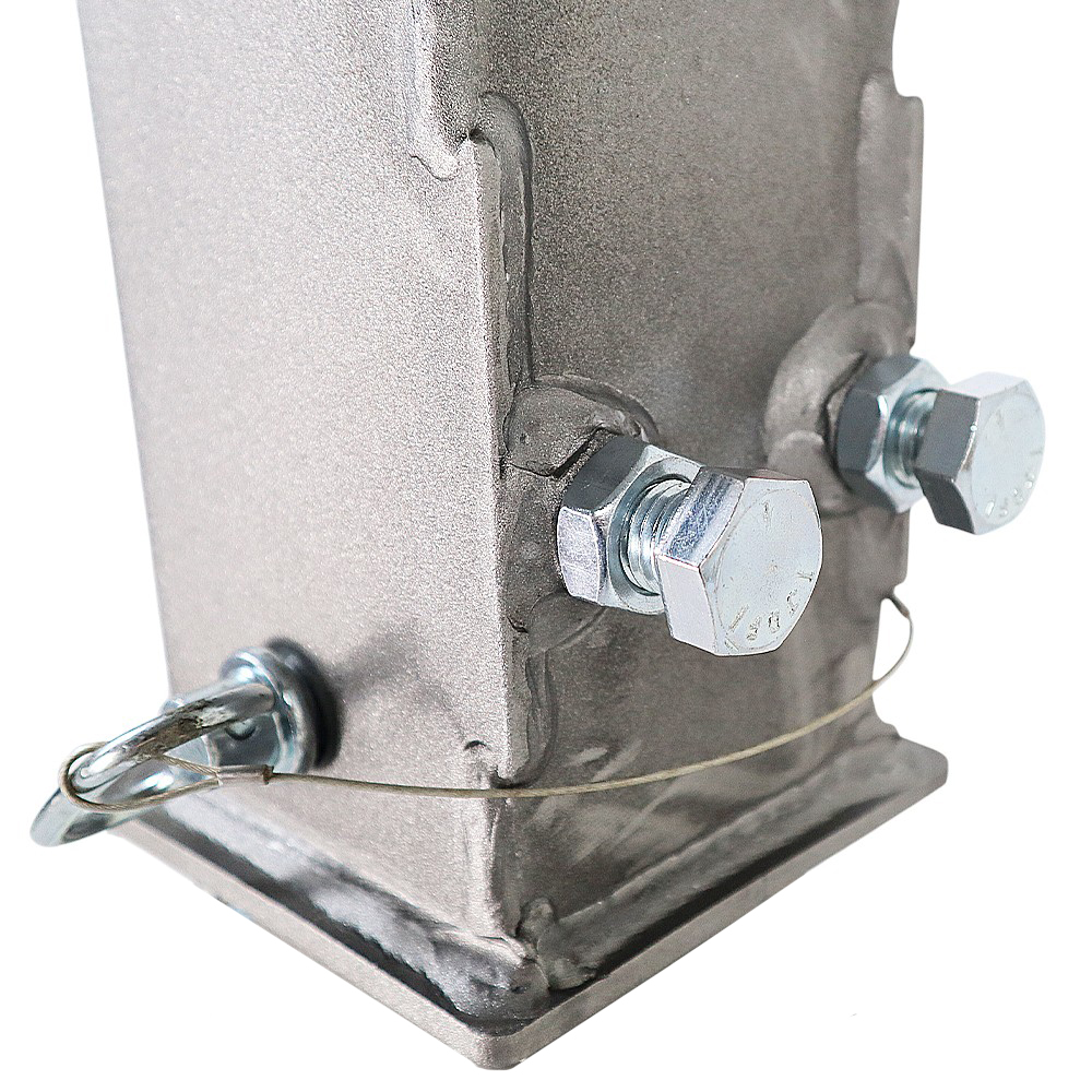 Shocker Outer Square Gooseneck Tube Sleeve with 2 Set Bolts, Pin with Clip & Jam Nuts