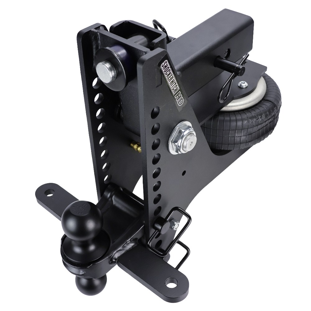 20K Max Air Super Drop Hitch with Sway Tab Black Combo Ball 2 1/2" Receiver