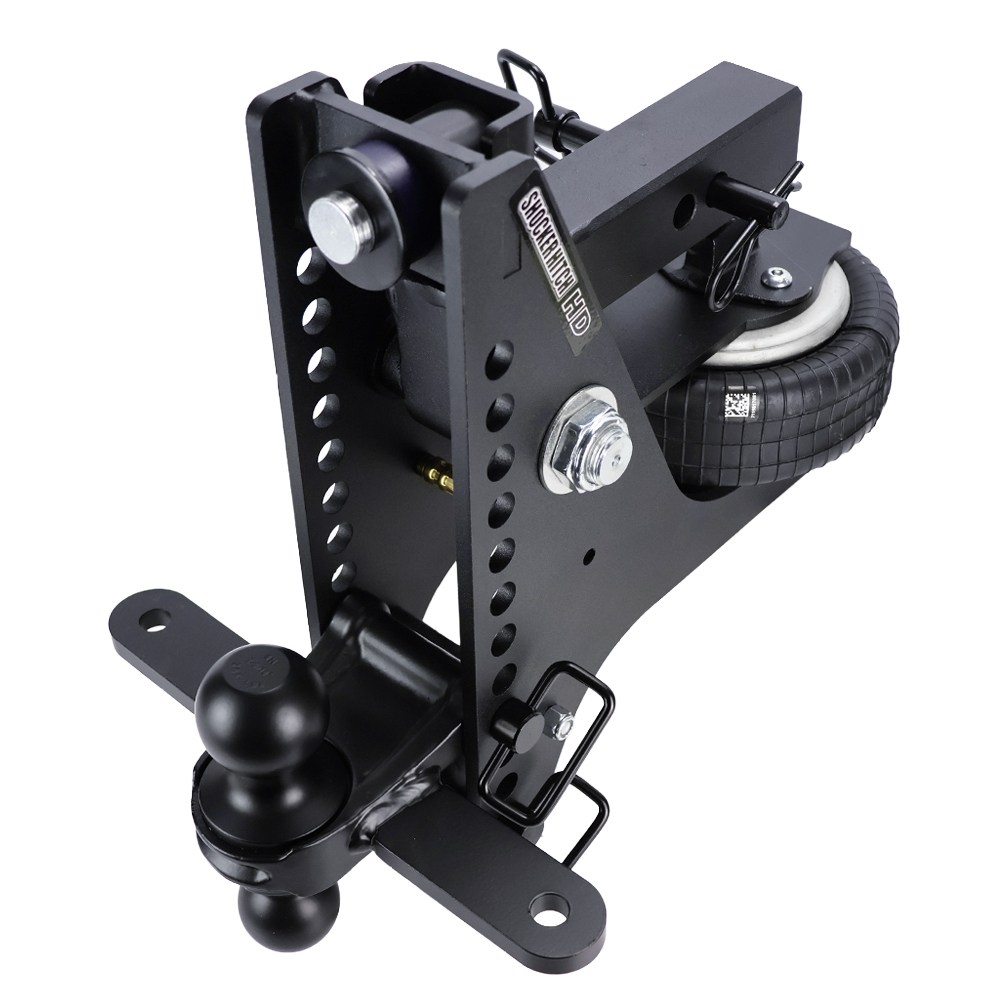 20K Max Air Super Drop Hitch with Sway Tab Black Combo Ball 2" Receiver