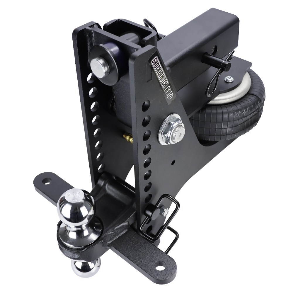20K Max Air Super Drop Hitch with Sway Tab Chrome Combo Ball 2 1/2" Receiver