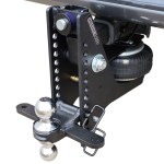 20K Max Air Super Drop Hitch with Sway Tab Chrome Combo Ball On Truck