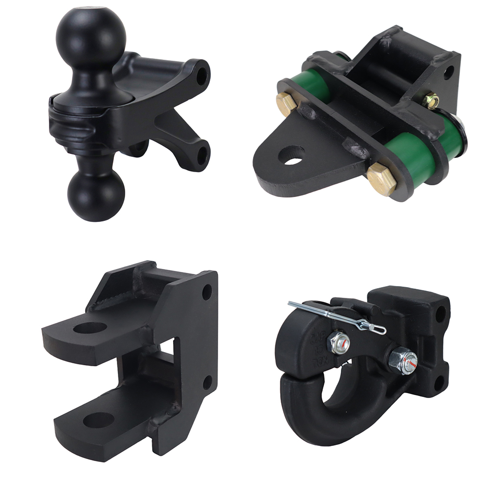Shocker Deluxe Farm Mounts Kit - (Black Combo Ball, Quad Cushion Drawbar, Clevis Pin, Pintle) SH-FTK2-BLK