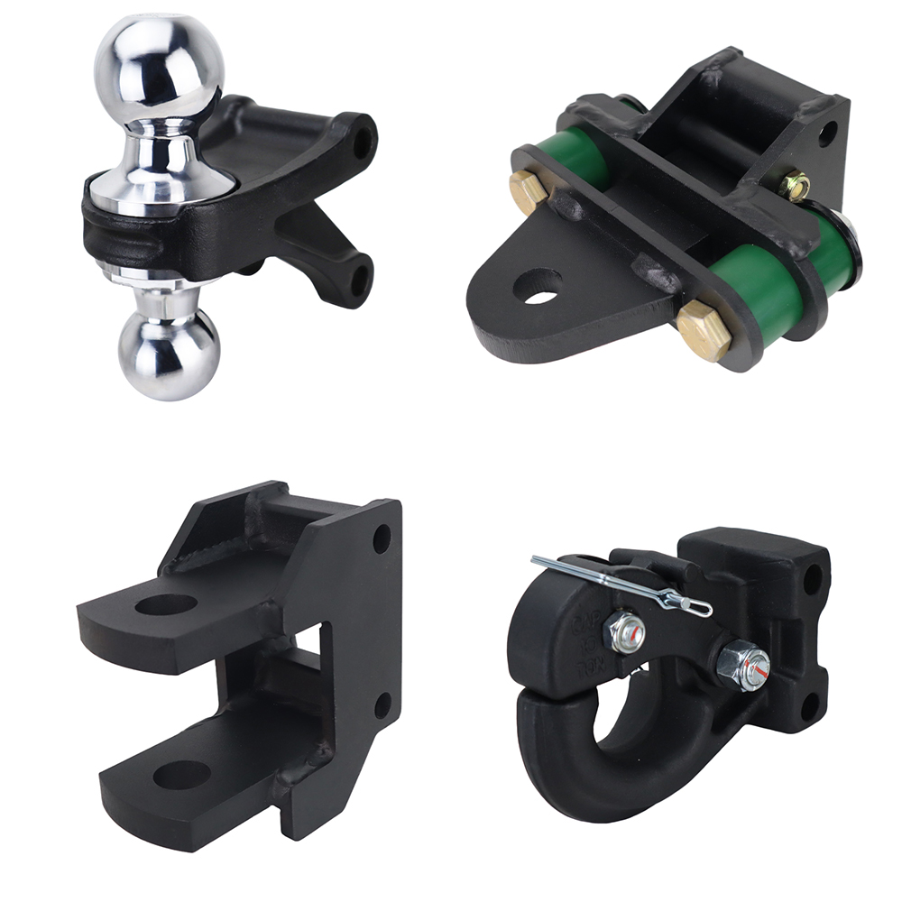 Shocker Deluxe Farm Mounts Kit - (Chrome Combo Ball, Quad Cushion Drawbar, Clevis Pin, Pintle) SH-FTK2-C
