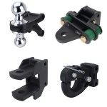 Shocker Deluxe Farm Mounts Kit - (Chrome Combo Ball, Quad Cushion Drawbar, Clevis Pin, Pintle) SH-FTK2-C