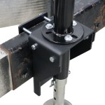 Clamp On Side Mount Trailer Round Jack Bracket Kit