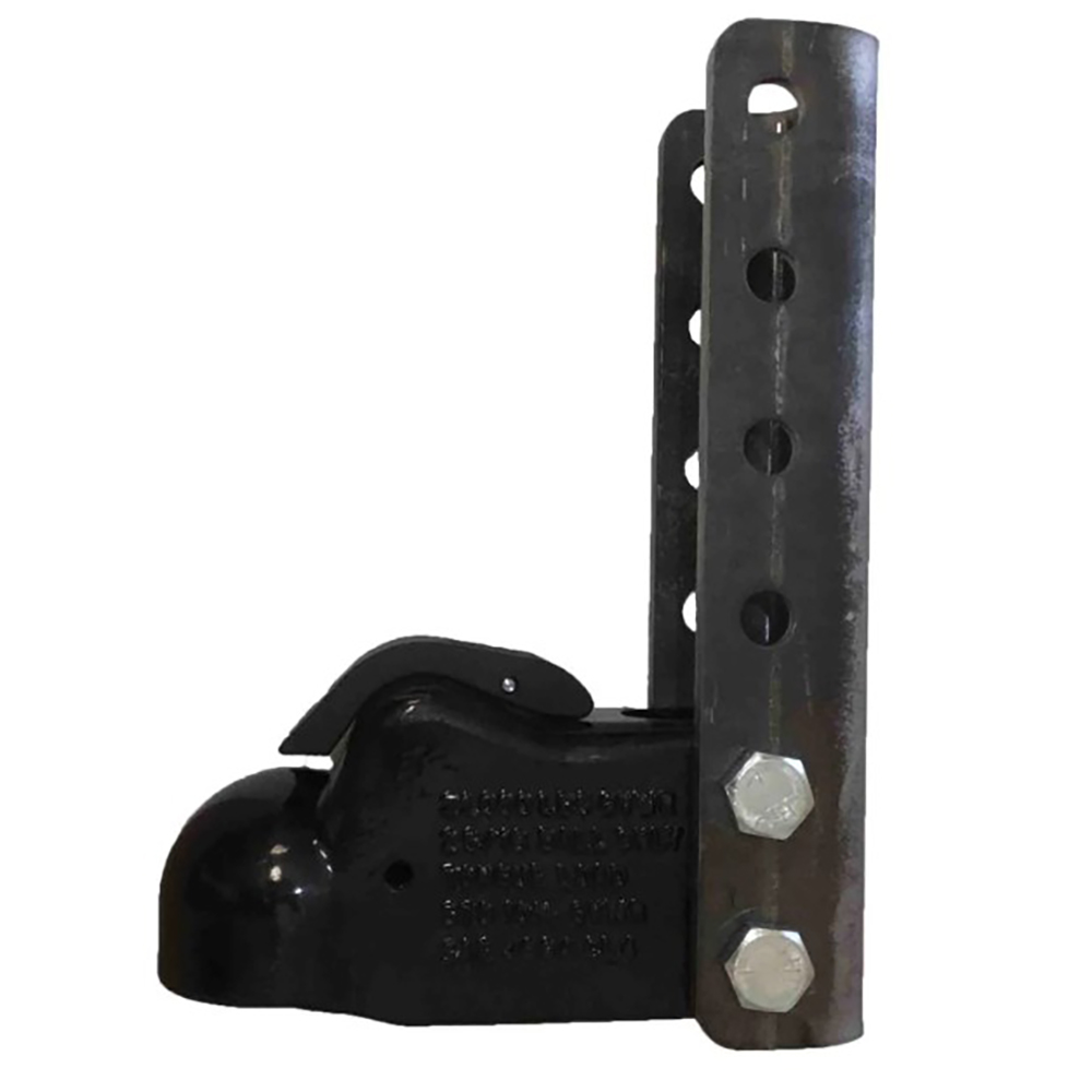 Demco HD EZ Latch Trailer Coupler 2-516 Ball & 6 Hole Weld-On Vertical Channel - 10-Ton