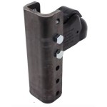 Demco HD EZ Latch Trailer Coupler 2-516 Ball & 6 Hole Weld-On Vertical Channel - Rear veiw