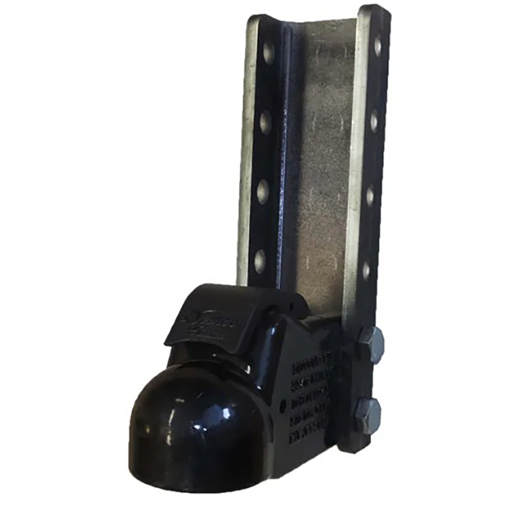 Demco HD EZ Latch Trailer Coupler 2-516 Ball & 6 Hole Weld-On Vertical Channel