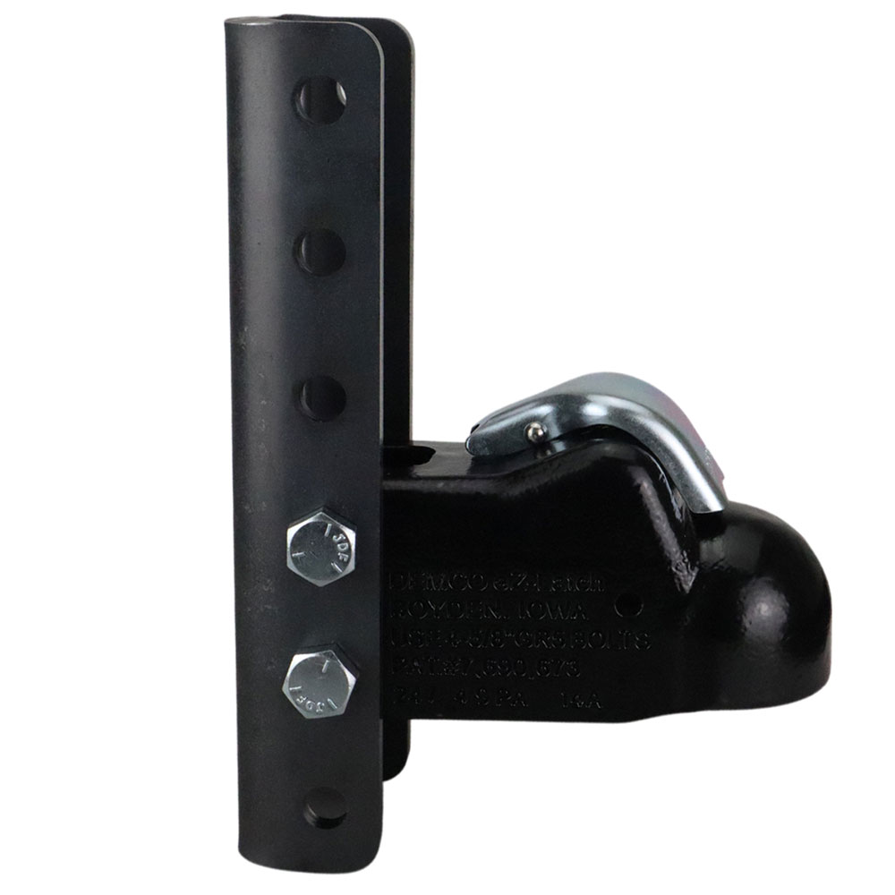 Demco Metal Handle Trailer Coupler 2-516 Ball & 5-Position Weld-On Vertical Channel - 21K