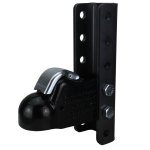 Demco Metal Handle Trailer Coupler 2-516 Ball & 5-Position Weld-On Vertical Channel