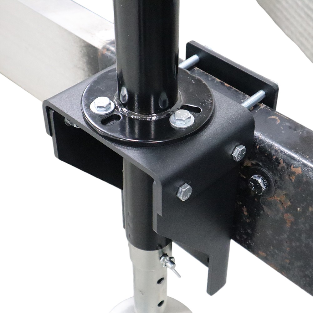 Shocker Clamp On Side Mount Trailer Round Jack Bracket Kit
