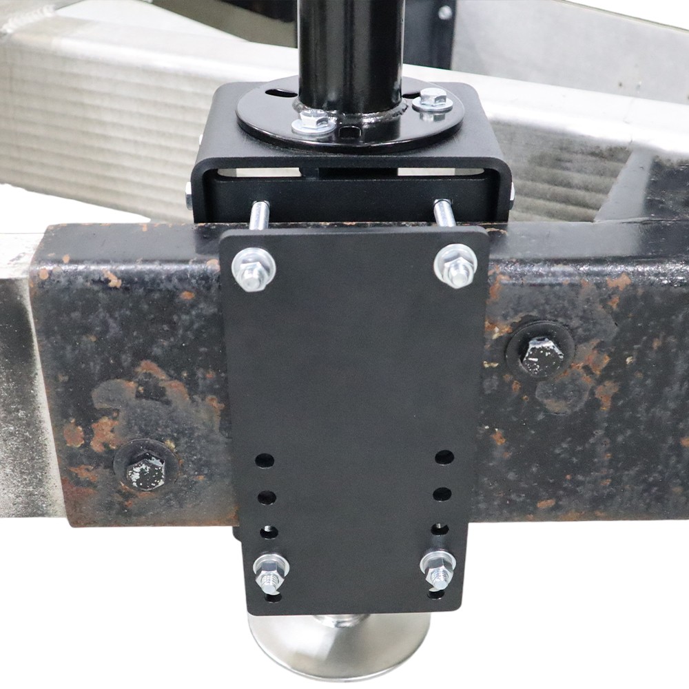 Shocker Clamp On Side Mount Trailer Round Jack Bracket Plate