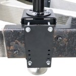 Shocker Clamp On Side Mount Trailer Round Jack Bracket Plate