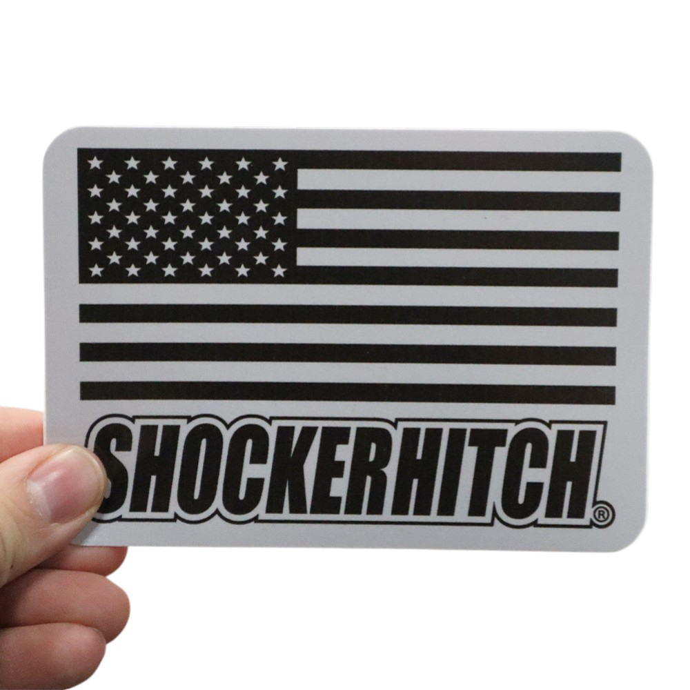 Shocker Hitch American Flag Sticker - 5" x 3.5" Size