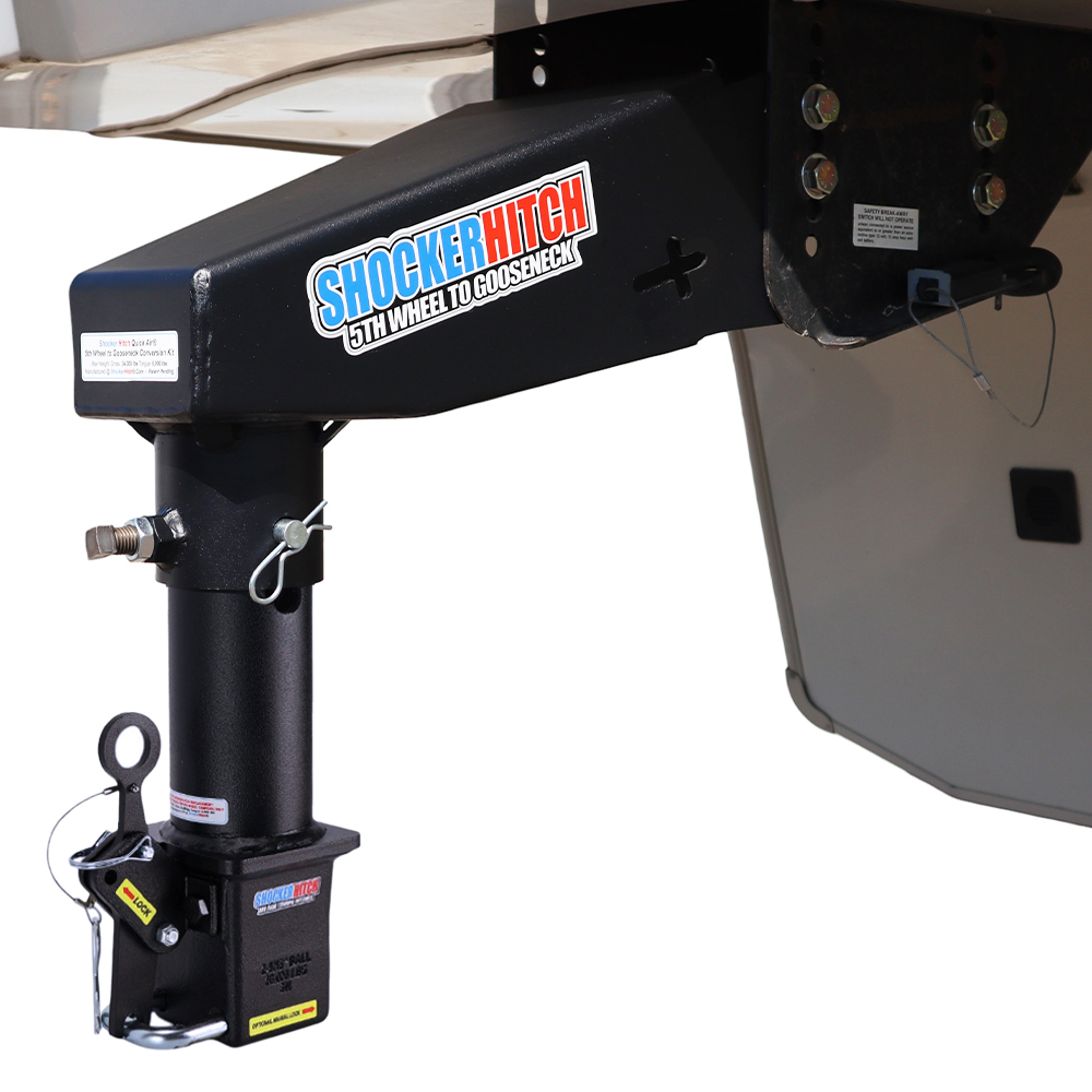 Shocker Quick Air 5th Wheel to Gooseneck Conversion Kit with Shift Lock Coupler (no chain kit)