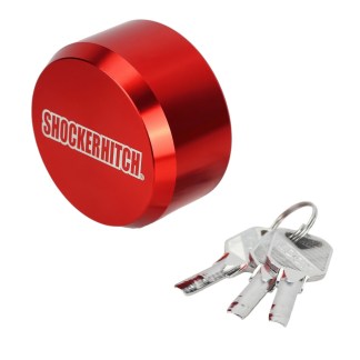 Shocker Red Hidden Shackle Disc Puck Lock with 3 Keys