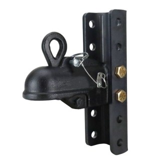 Wallace Auto Locking Trailer Coupler 2-5/16" Ball & 5-Position Weld-On Vertical Channel - 20K