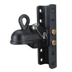 Wallace Auto Locking Trailer Coupler 2-5/16" Ball & 5-Position Weld-On Vertical Channel - 20K