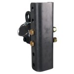 Wallace Auto Locking Trailer Coupler 2-5/16 Ball & 6 Hole Weld-On Vertical Channel - Rear View