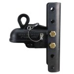 Wallace Auto Locking Trailer Coupler 2" Ball & 6 Hole Weld-On Vertical Channel - 12K