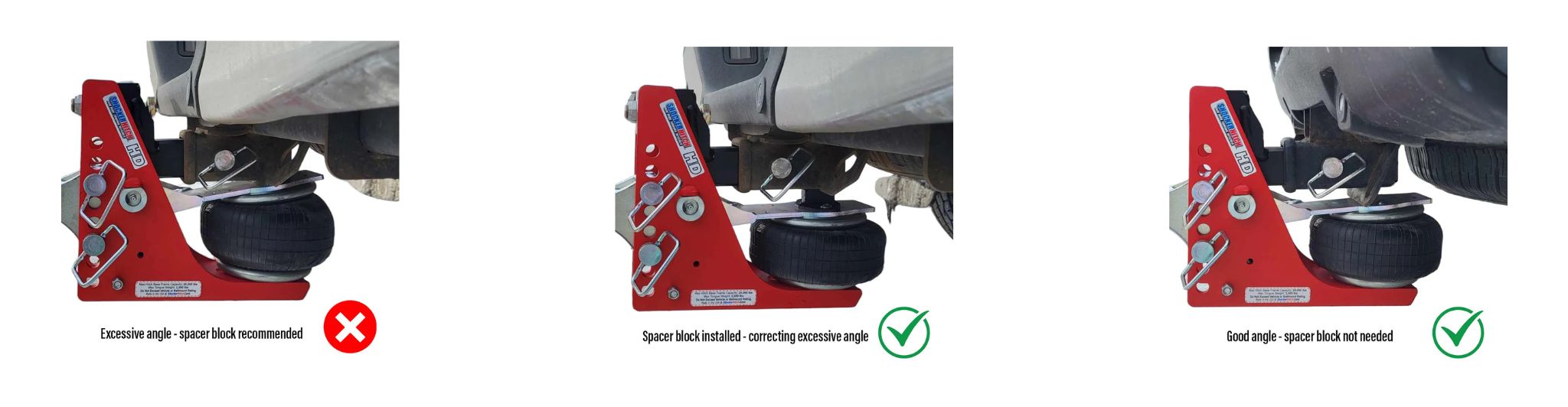 Spacer Block for Air Receiver Hitch