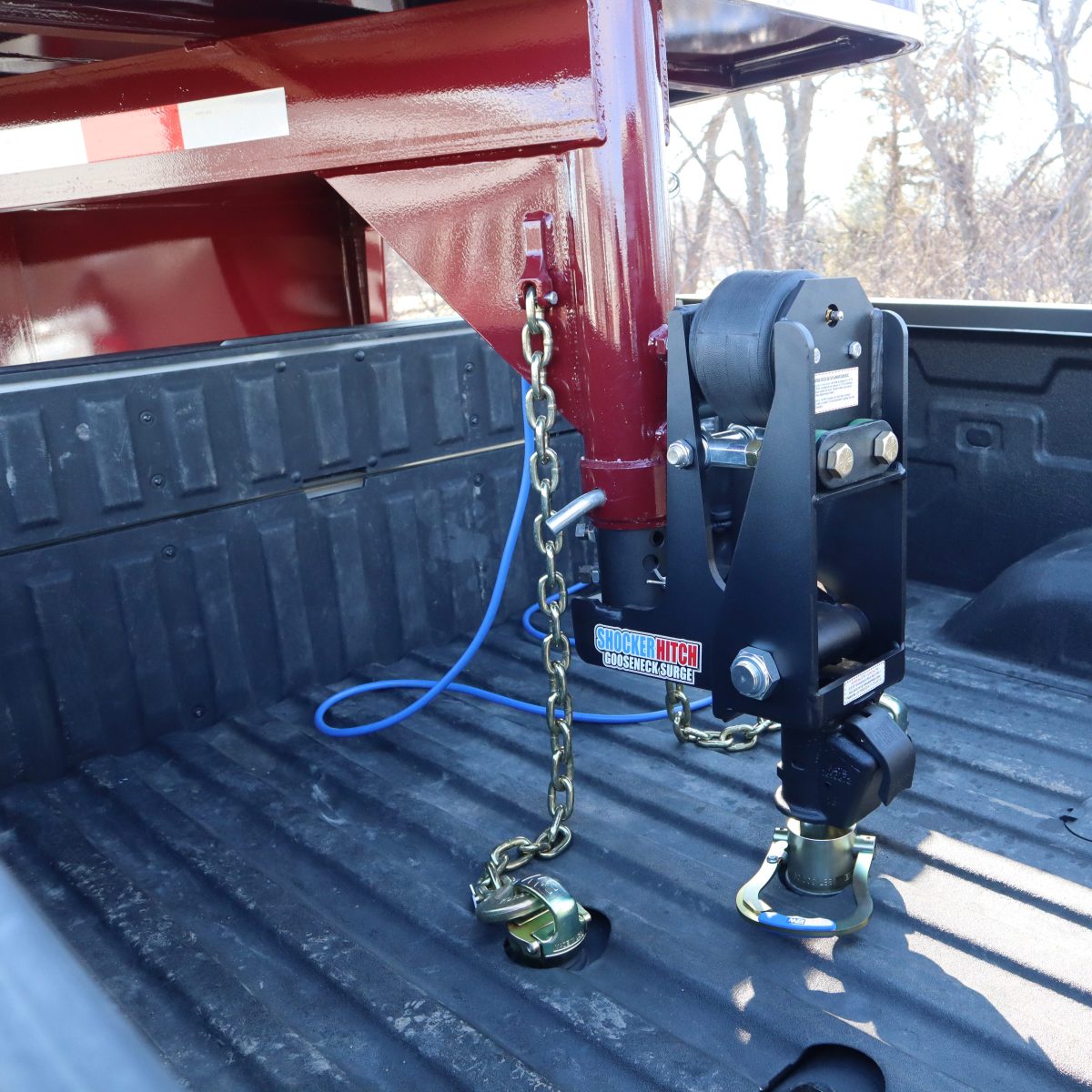 Gooseneck Air Hitch 9" Offset Demco Coupler on Horse Trailer