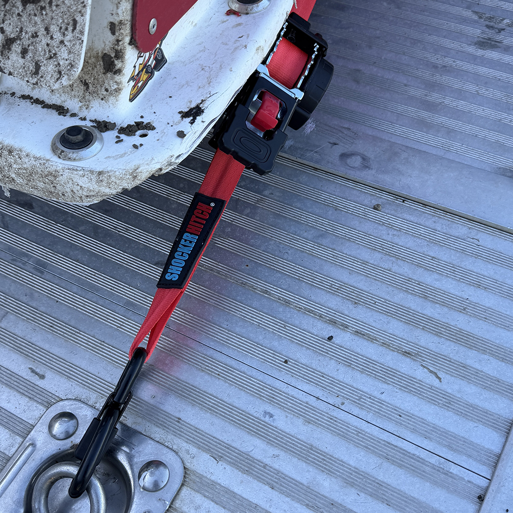 Retractable 1" Ratchet Straps with S-Hooks Kit - Latched Down