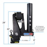 Shocker Gooseneck Air Hitch 9" Offset Shift Lock Coupler Diagram - Dimensions