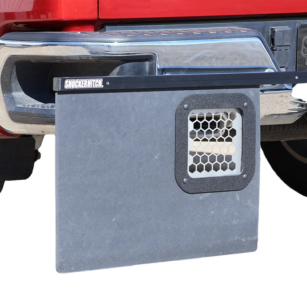 Quick Latch Towing Mud Flaps Dual Rear Exhaust Outlet
