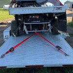 Retractable 2" Ratchet Straps - In Use - On Racecar
