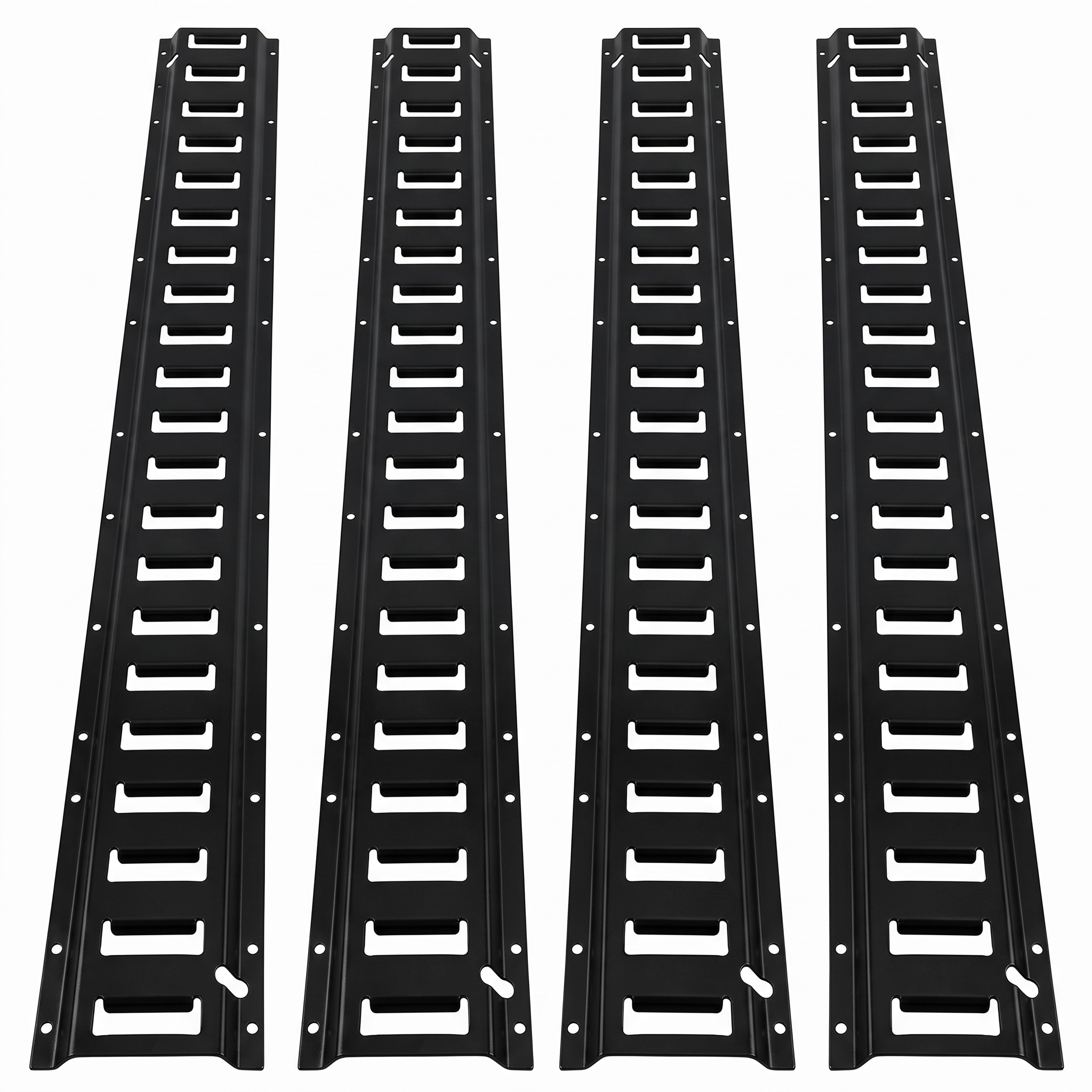 Shocker 5' E-Track Tie Down Rails - 4 Pack - Steel - SH-ETR-205-BLK4