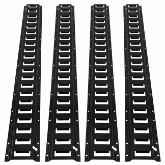 Shocker 5' E-Track Tie Down Rails - 4 Pack - Steel - SH-ETR-205-BLK4