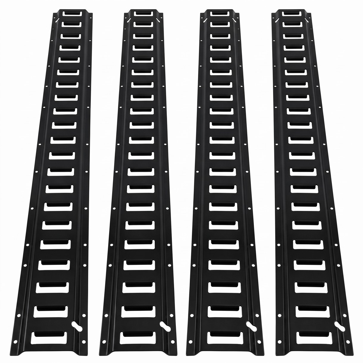 Shocker 5' E-Track Tie Down Rails - 4 Pack - Steel - SH-ETR-205-BLK4