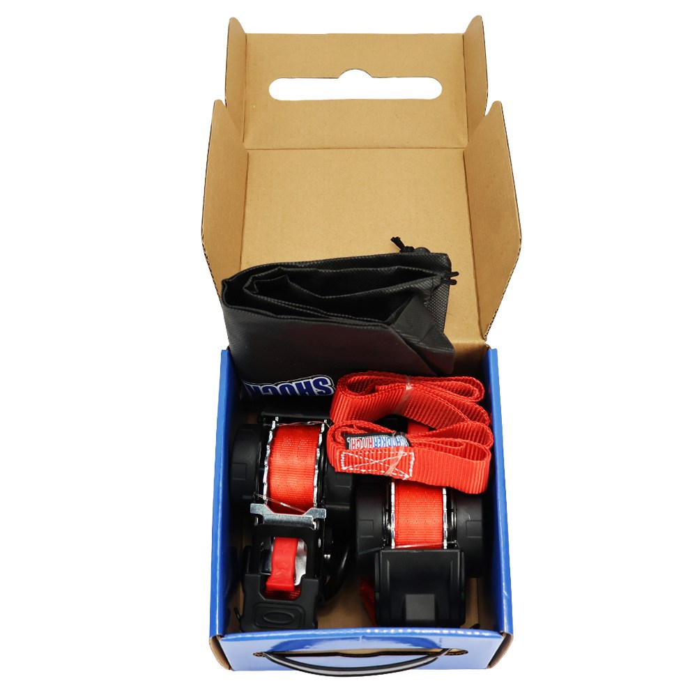 Retractable 1" Ratchet Straps with S-Hooks Kit - What's in the Box