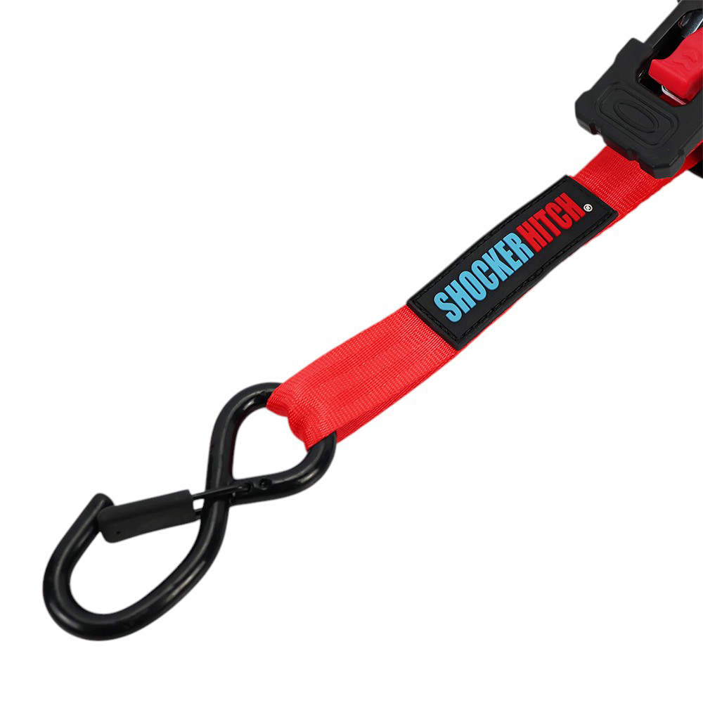 Retractable 1" Ratchet Straps - Vinyl coated S-Hooks