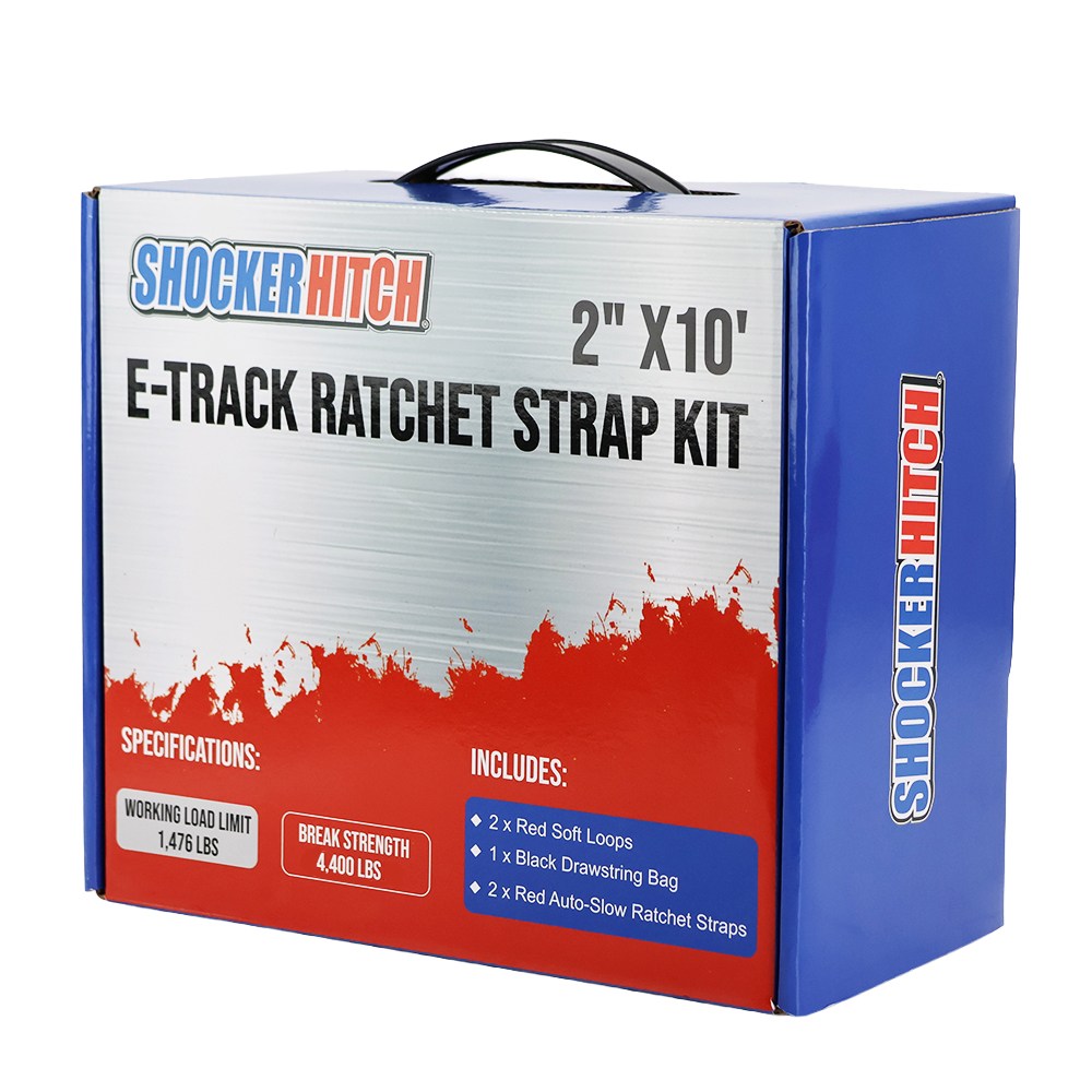 Retractable 2" Ratchet Straps with E-Track Kit