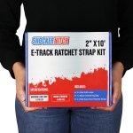 Retractable 2" Ratchet Straps with E-Track - 2 Pack