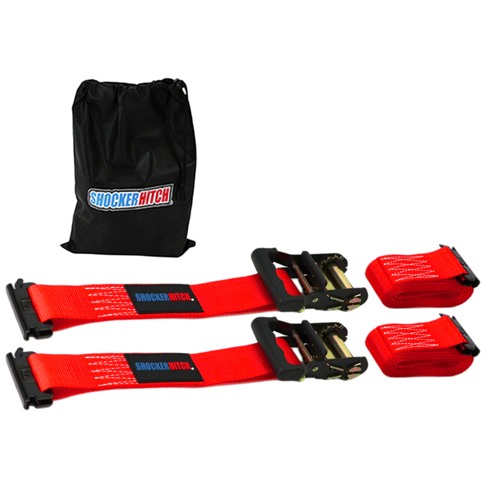 Shocker 2" E-Track Ratchet Straps with E-Track Ends & S-Hooks - 1 Pair