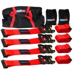 Shocker 2" E-Track Ratchet Straps with E-Track Ends & S-Hooks Utility Kit – 4 Pack