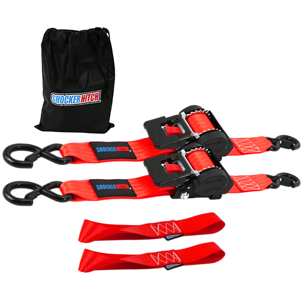 Shocker 2" Ratchet Straps with S-Hooks - 1 Pair