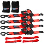 Shocker 2" Ratchet Straps with S-Hooks - 4 Pack