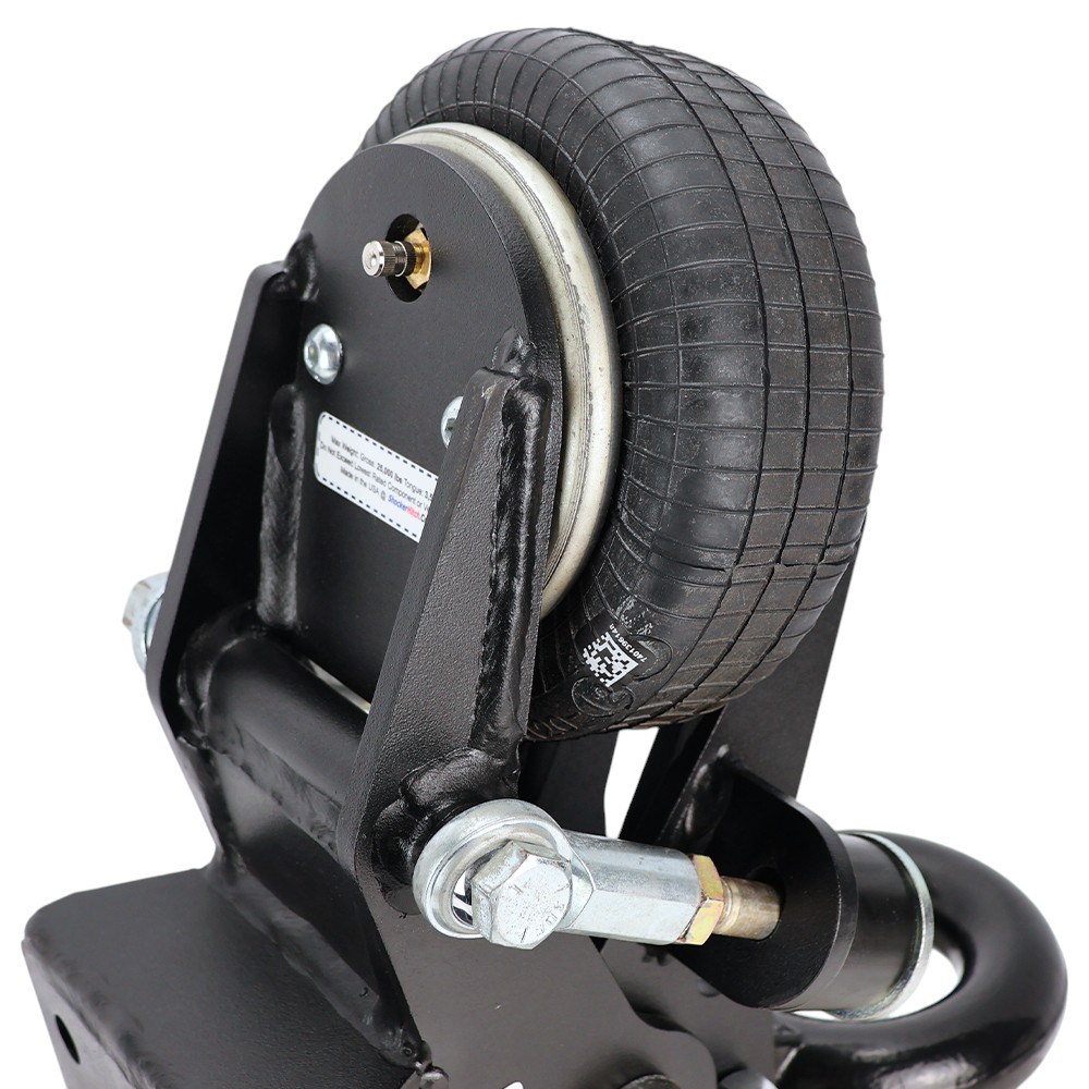 Shocker Air Trailer Tongue Mount Pintle Ring 20K - Square Flat Plate Mount - Air Spring Bag