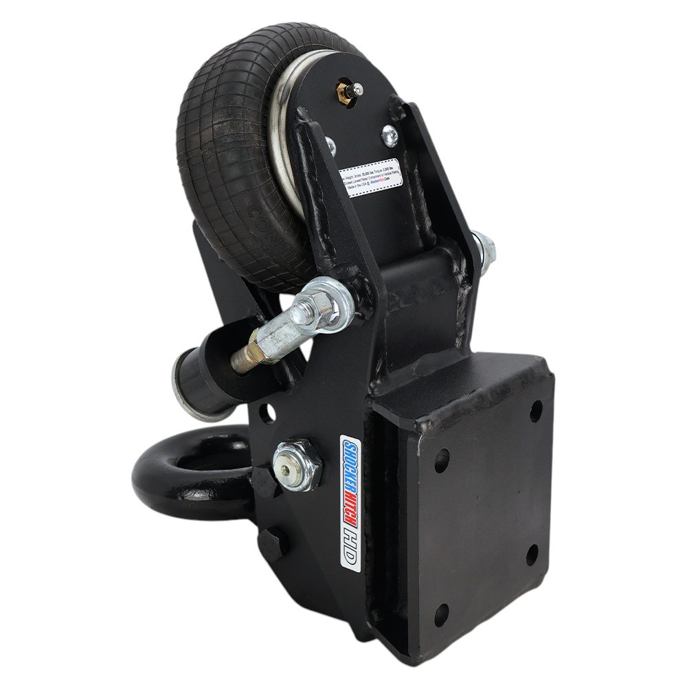 Shocker Air Trailer Tongue Mount Pintle Ring 20K - Square Flat Plate Mount - Back
