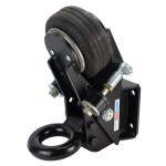 Shocker Air Trailer Tongue Mount Pintle Ring 20K - Square Flat Plate Mount - Left Front View