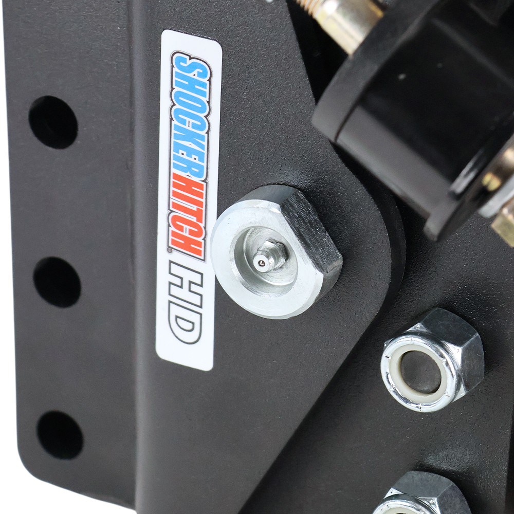 Shocker Air Trailer Tongue Mount Pintle Ring 20K - Vertical Channel Mount - Air Valve