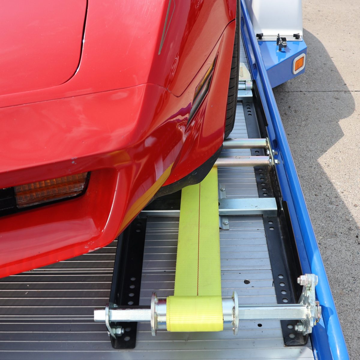 Wheel Cradle Kit For Low Profile Cars w/ Winch Ratchet in Front of Bumper